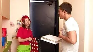 Japanese Pizza Girl Gets Eaten Out